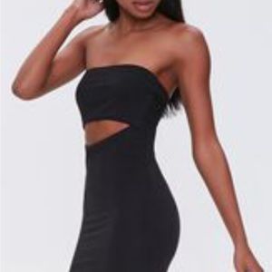 Forever 21 cutout bodycon burnt orange tube dress. Size xs